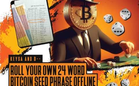 Roll Your own 24 Word Bitcoin Seed Phrase Offline by Keysa and D++